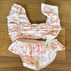 Janie and Jack Flamingo Print Swimsuit